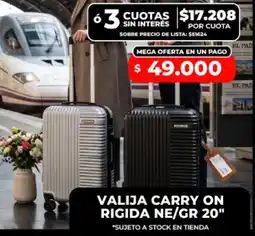 Supermayorista Vital Valija carry on rigida ne/gr 20" oferta