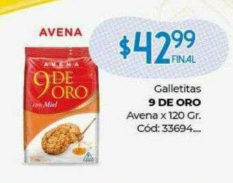 Diarco Galletitas 9 De Oro Avena oferta