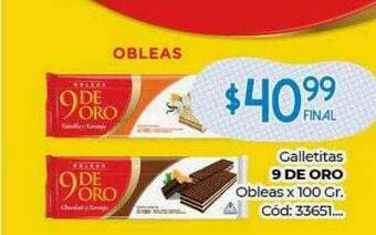 Diarco Galletitas 9 De Oro Obleas oferta