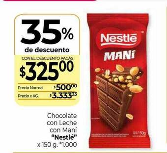 La Anonima Chocolate Con Leche Con Mani oferta
