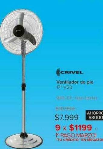 Megatone Crivel Ventilador De Pie oferta