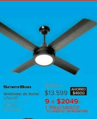 Megatone Severbon Ventilador De Techo oferta