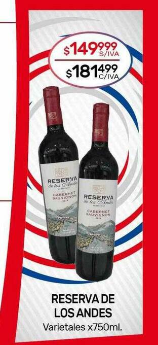 Nini Mayorista Reserva De Los Andes oferta