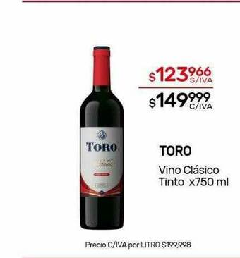 Nini Mayorista Toro Vino Clásico Tinto oferta