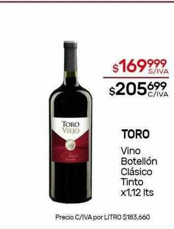 Nini Mayorista Toro Vino Botellón Clásico Tinto oferta