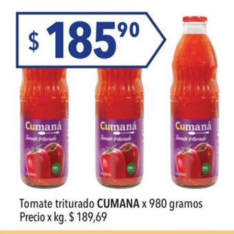 Hergo Cumana Tomate Triturado x 980 gramos oferta