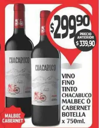 Supermercados Malambo Vino Fino Tinto Chacabuco Malbec ó Cabernet oferta