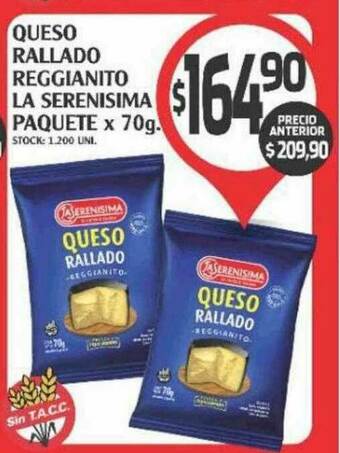 Supermercados Malambo Queso Rallado Reggianito La Serenisima oferta