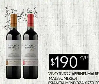 Supermercados Toledo Vino Tinto Cabernet - Malbe Malbec Merlot Estancia Mendoza X oferta