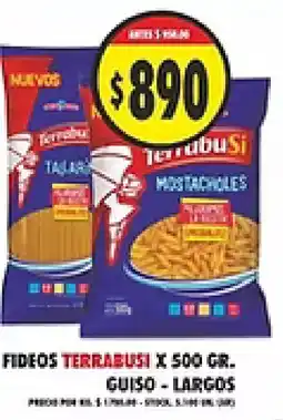Supermercados Becerra Terrabusi fideos guiso largos oferta