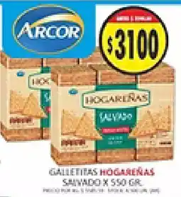 Supermercados Becerra Arcor galletitas hogareñas oferta