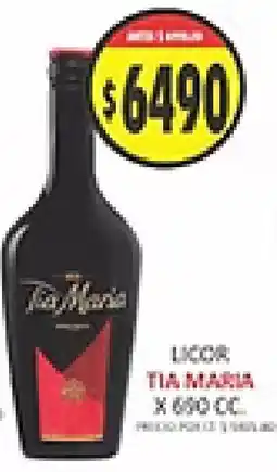 Supermercados Becerra Tia maria licor oferta
