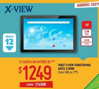 Changomas Tablet x view tungsten max oferta