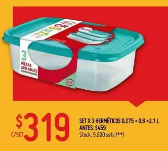 Walmart Set x 3 herméticos oferta