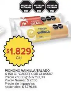 Carrefour Market Carrefour - pionono vainilla/salado oferta