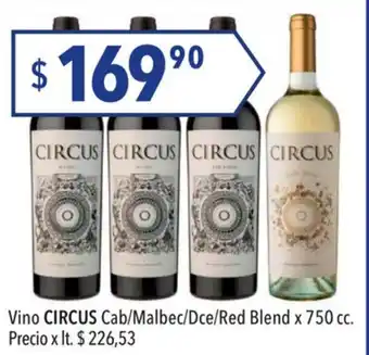 Hergo Circus Cab/Malbec/Dce/Red Blend x 750cc oferta