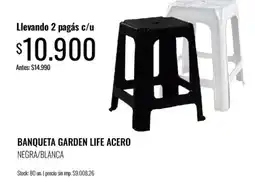 Supermercados Tadicor Garden life banqueta acero oferta