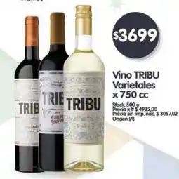 Supermercados Buenos Días Tribu vino varietales oferta