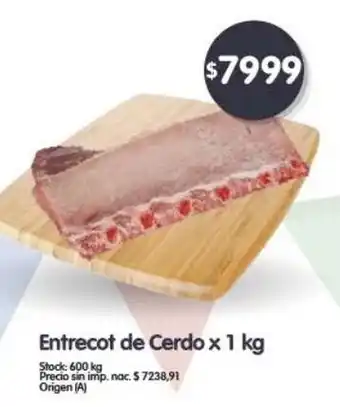 Supermercados Buenos Días Entrecot de Cerdo oferta