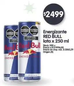 Supermercados Buenos Días Red bull energizante oferta