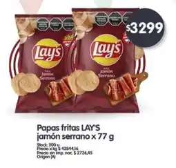 Supermercados Buenos Días Lay's papas fritas jamón serrano oferta