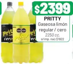 Almacor Pritty gaseosa limón regular / cero oferta