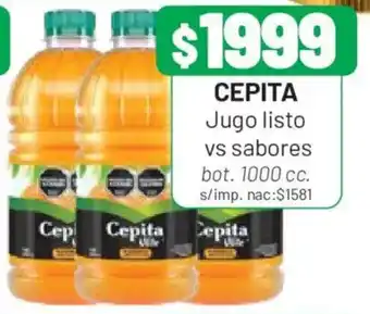 Almacor Cepita jugo listo vs sabores oferta