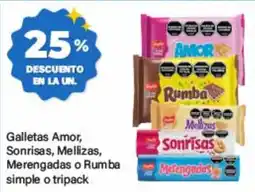 Supermercados Damesco Galletas Amor, Sonrisas, Mellizas, Merengadas o Rumba oferta