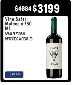 Makro Safari Malbec vino malbec oferta