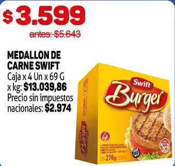 Makro Swift medallon de carne oferta