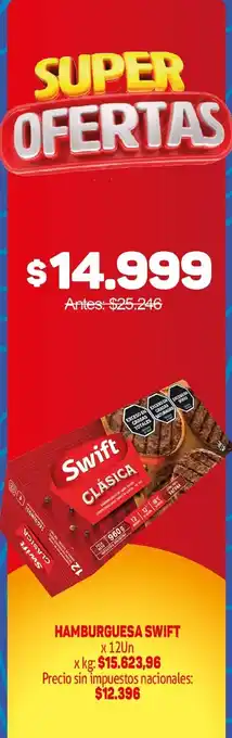 Makro Swift hamburguesa clásica oferta