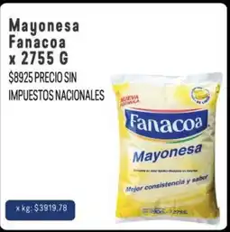 Makro Fanacoa mayonesa oferta