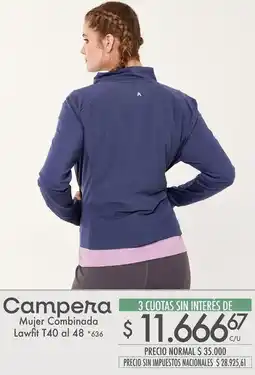 La Anonima Campera mujer combinada lawfit t40 al 48 *636 oferta