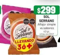 Almacor Sol serrano - alfajor simple oferta