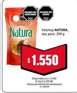 Cooperativa Obrera Natura - ketchup oferta