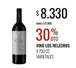 Supermercados Tadicor Vino los helechos varietales oferta