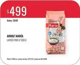 Supermercados Tadicor María - arroz largo fino oferta