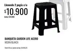 Supermercados Tadicor Garden life - banqueta garden life acero oferta