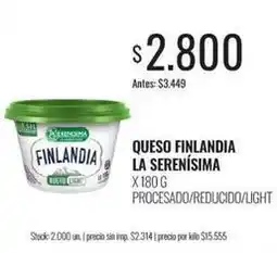 Supermercados Tadicor Finlandia - queso oferta