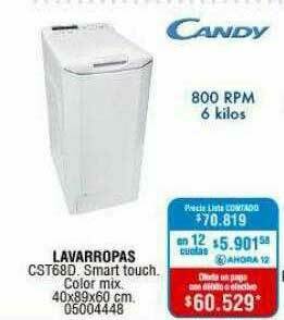 Perozzi Candy Lavarropas Cst68d. Smart Touch Color Mix oferta