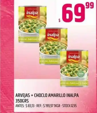 Supermercados Todo Inalpa Arvejas+ Choclo Amarillo 350grs oferta