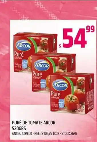 Supermercados Todo Arcor Puré De Tomate 520grs oferta