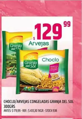 Supermercados Todo Choclo-Arvejas Congeladas Granja Del Sol 300grs oferta