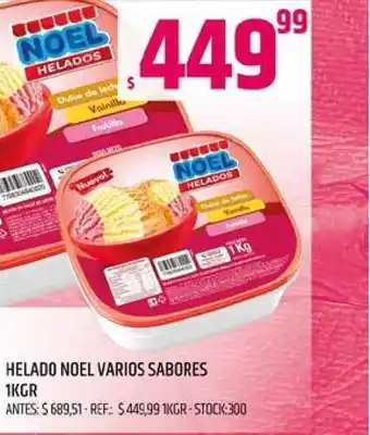 Supermercados Todo Noel Helado Varios Sabores 1Kgr oferta