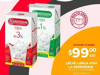 Supermercados Tadicor Leche Larga Vida La Serenisima x 1lt oferta