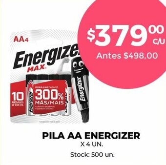 Supermercados Tadicor Pila AA Energizer x 4un oferta