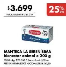 Disco La serenisima maneca bienestar animal oferta