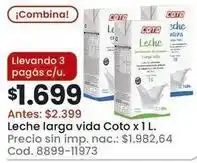 Coto Coto - leche larga vida x 1 l. cod. 8899-11973 oferta