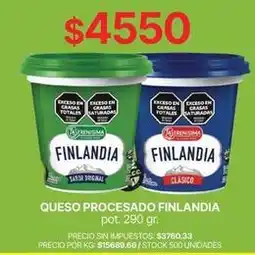 Supermercados Vea Finlandia - queso procesado oferta
