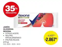 Atomo Conviene Rexona jabón glicerina frutos rojos oferta